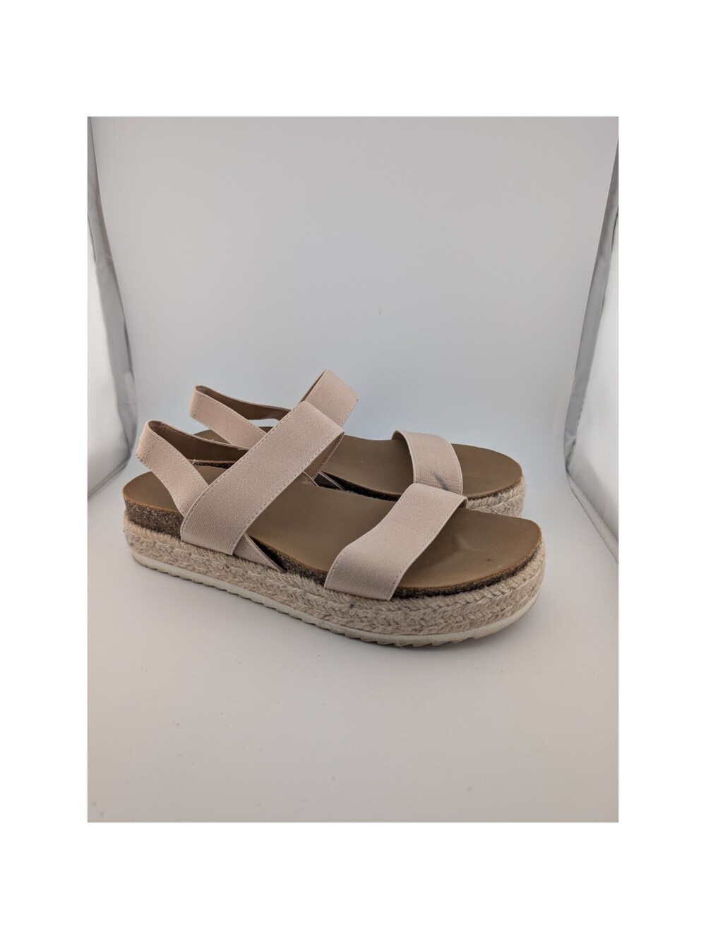 Steve Madden Women's Size 5 Espadrille Sandals Blush Pink Flat Platform Jcybil